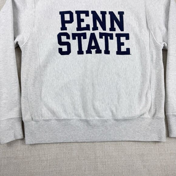 Vintage Champion Penn State Crewneck Sweatshirt Reverse Weave Light Gray Medium - Picture 5 of 14